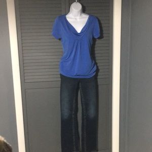 Maurices periwinkle short sleeve cowl neck S